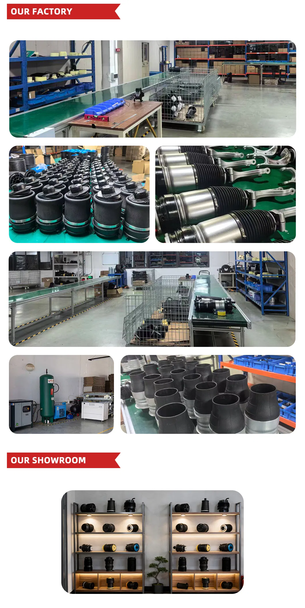 Instalaciones de la fábrica de piezas de suspensión neumática