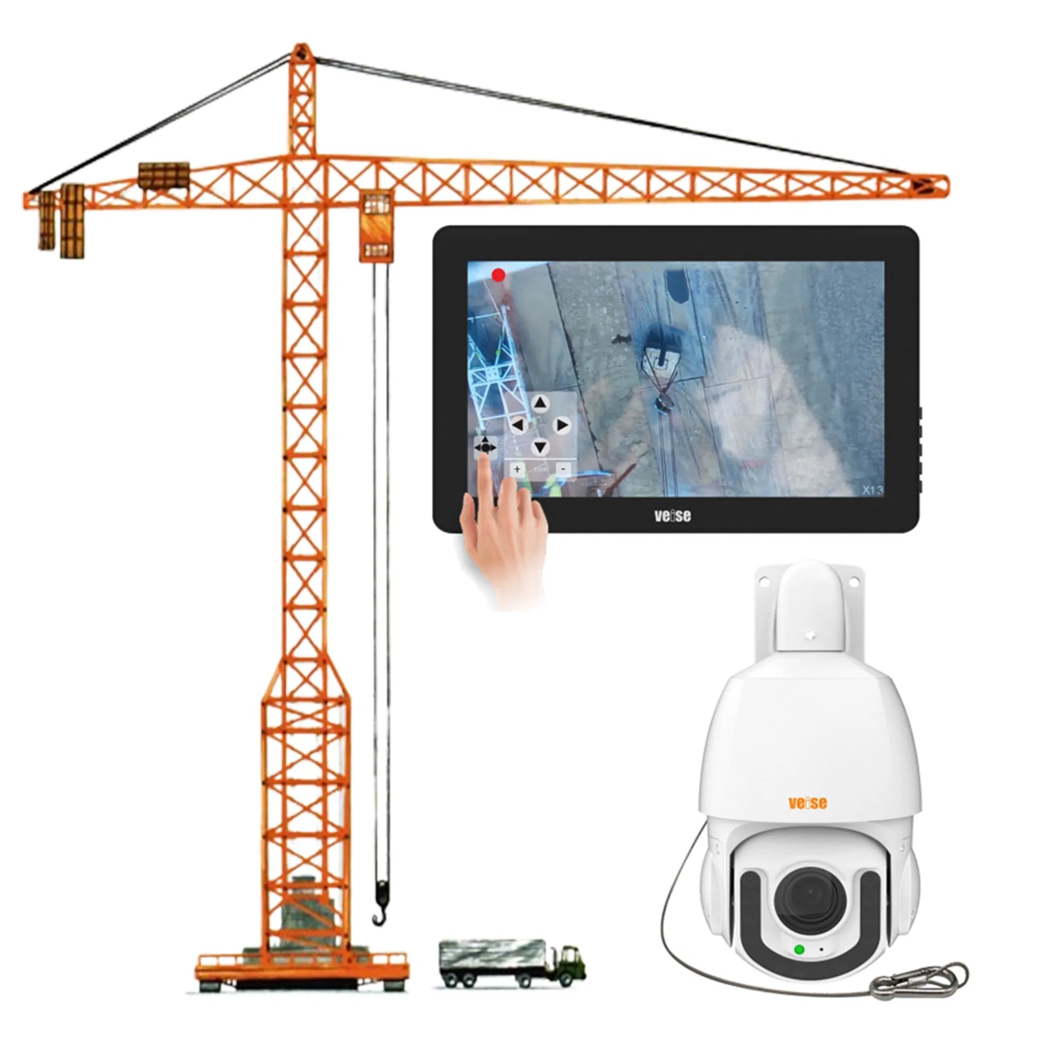 Sistema de zoom para cámara con soporte de amortiguación inalámbrico e impermeable para Zoomlion