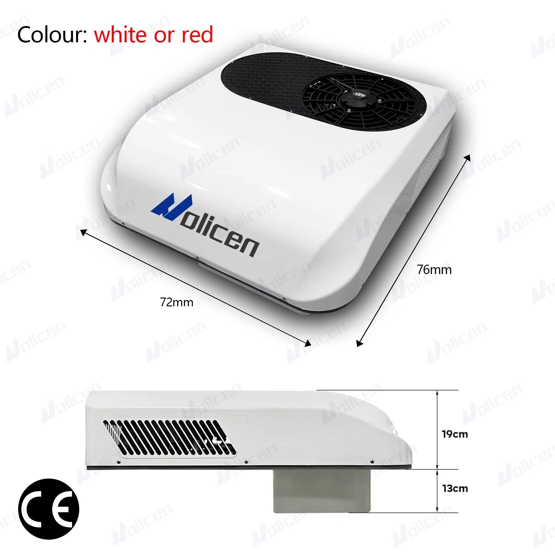 Precio de fábrica al por mayor sistema de aire acondicionado eléctrico 12V aire acondicionado automático para techo de cabina de camión