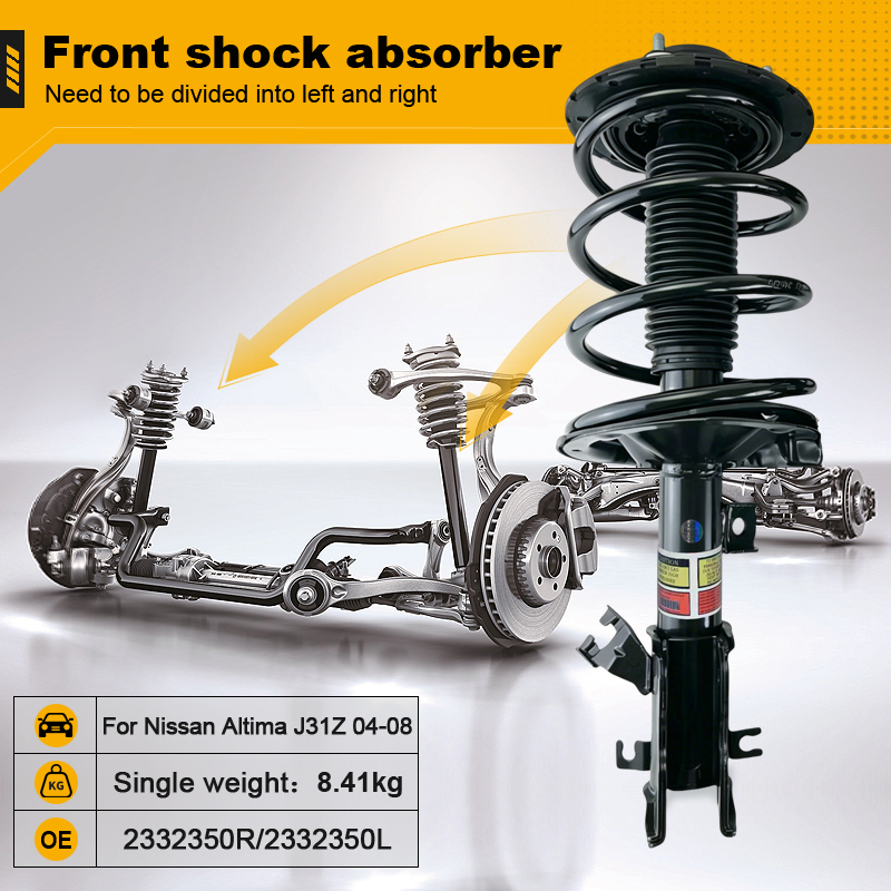 1PCS Reemplazo del Conjunto de Amortiguadores Delanteros para Nissan Altima J31z 04-08 OEM: 2332350r/2332350L/271426/271427