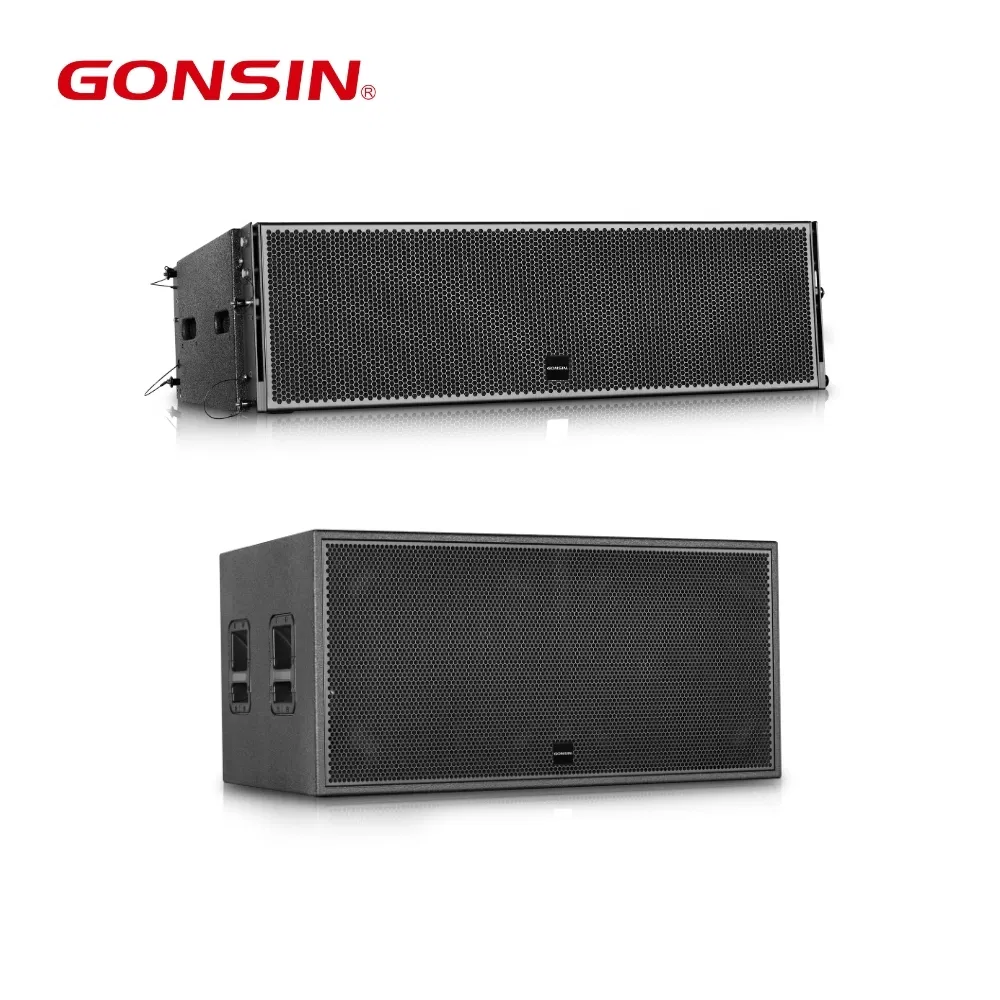 Sistema de sonido de altavoces de línea completa para exteriores con amplificador de potencia