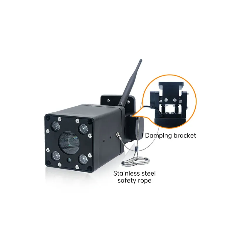 Soporte de cámara con amortiguación para cámara de zoom inalámbrica 20X sistema de monitor de cámara con paquete de batería magnético para grúa de pluma, grúa torre