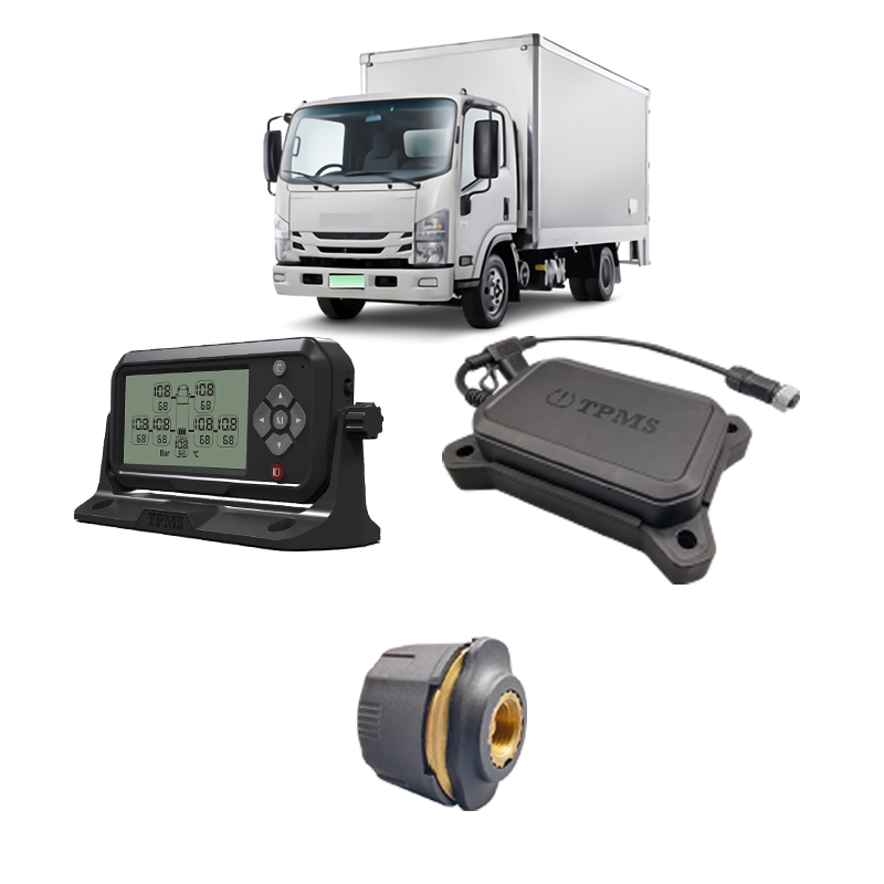 7-Wheel Sensor de Presión de Neumáticos Externo Ttl/232/485/Can Protocolo del Sistema de Monitoreo de Presión de Neumáticos Adecuado TPMS para 12mm Válvula de Vástago