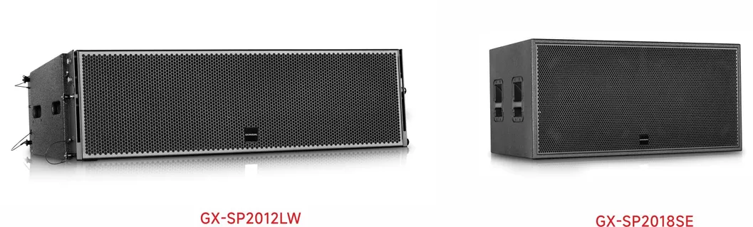 Sistema de sonido de altavoces de línea completa para exteriores con amplificador de potencia