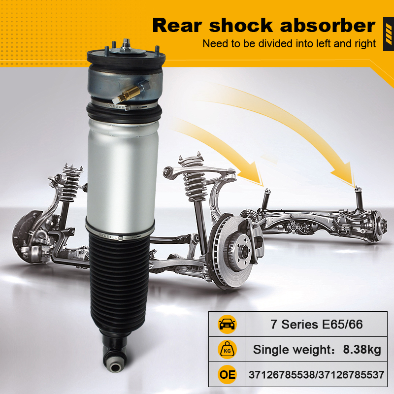 Amortiguador de aire trasero 1PCS para suspensión de BMW 7 Serie E65/66 01-08 OEM: 37126785538 37126785537