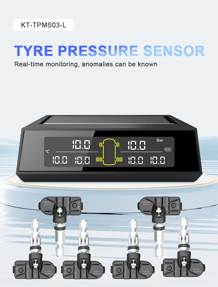 Sistema de monitoreo de presión de neumáticos para automóvil TPMS universal, externo e interno