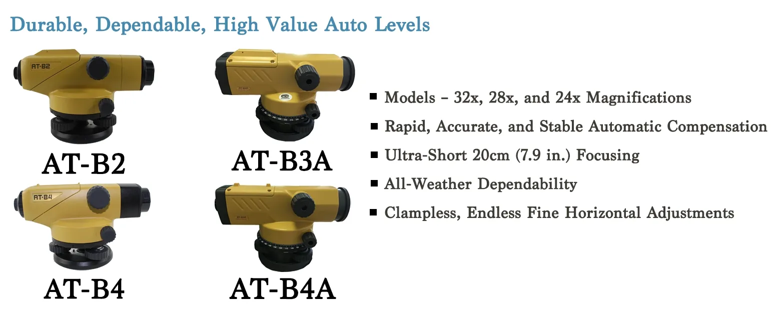 Instrumento de Nivelación Automática de Marca Japón at-B2 Atb3 at-B4 Sistema de Nivelación Automática con Amortiguación Magnética 32X