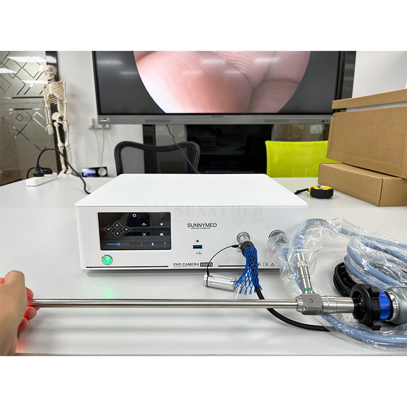 Sy-PS048t Diseño Integrado de Fuente de Luz Fría LED y Cámara Dos en Uno Sistema de Endoscopia Full HD