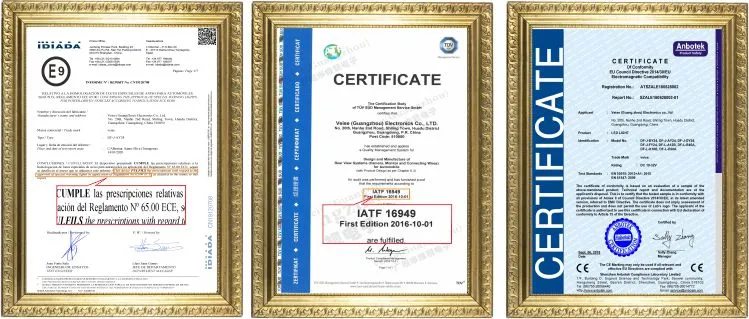 Certificaciones obtenidas del producto
