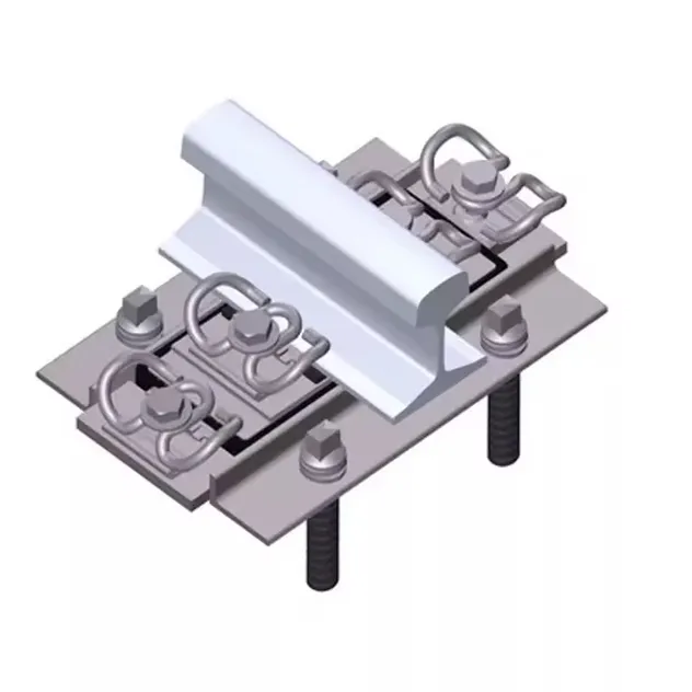 Djk5 Sistema de fijación de rieles conjunto de fijación de amortiguación antivibración durmientes de concreto