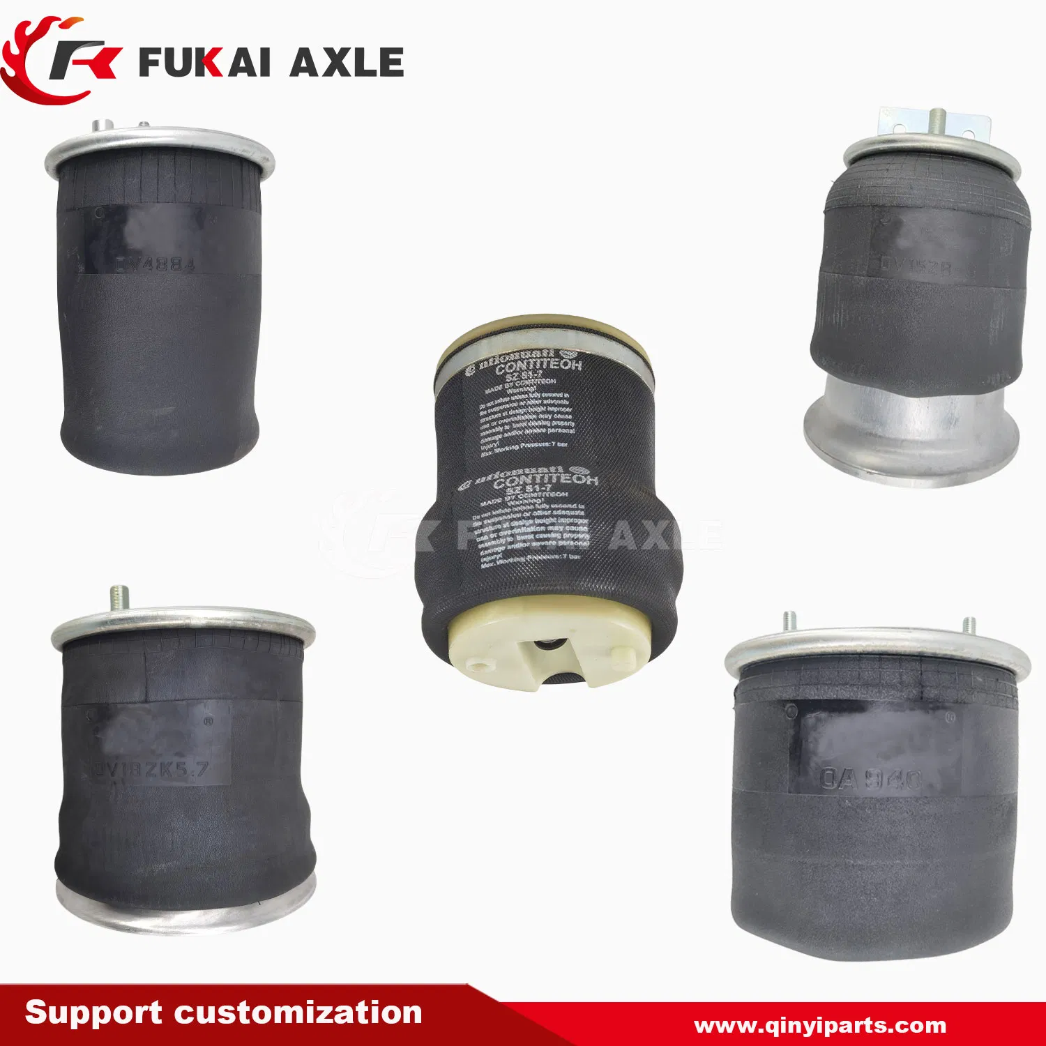 Proveedor de fabricante de equipo original/fábrica de piezas de repuesto y accesorios para camiones y automóviles, bolsa de suspensión de aire de goma y acero delantera y trasera, resorte, amortiguador