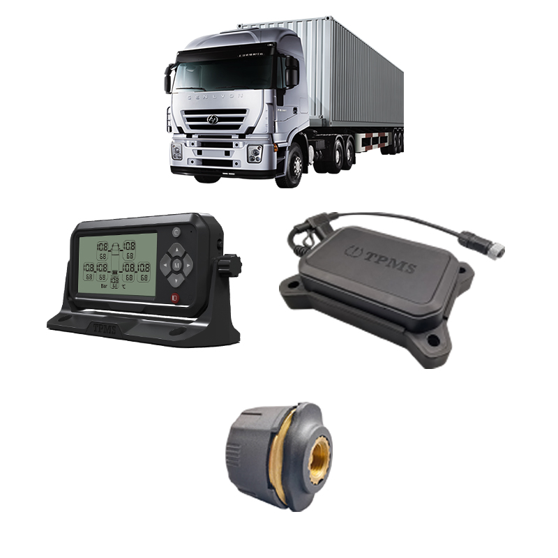 7-Wheel Sensor de Presión de Neumáticos Externo Ttl/232/485/Can Protocolo del Sistema de Monitoreo de Presión de Neumáticos Adecuado TPMS para 12mm Válvula de Vástago