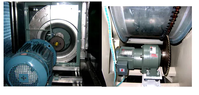 Componentes de ventilador y motor del sistema de deshumidificación