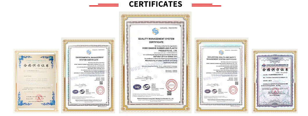 Certificados de calidad internacionales obtenidos por la fábrica