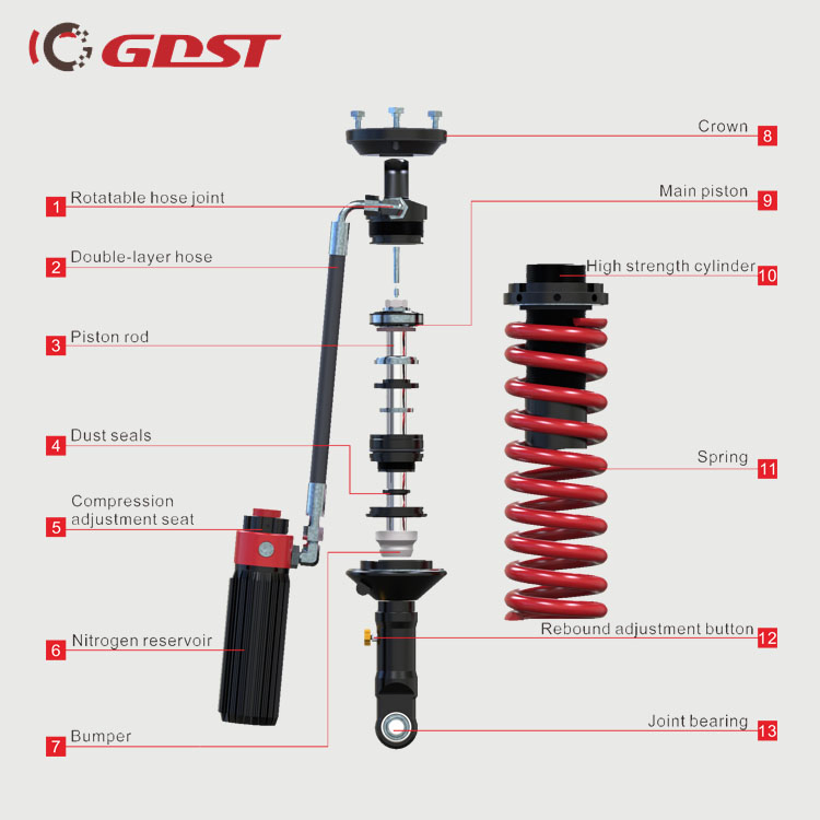 Amortiguadores Ajustables Gdst Coilover 4X4 Suspensión de Carreras de Alta Calidad para Mitsubishi Pajero Io