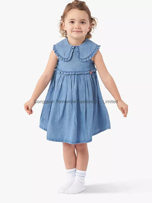 Kids Summer Clothes Blue Denim Baby Dresses Showcase 1
