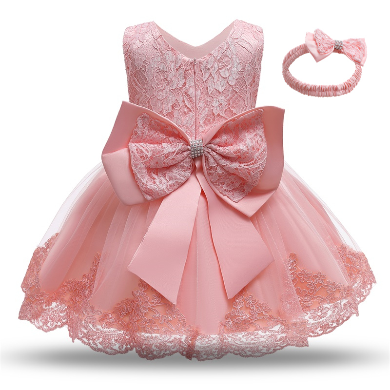 Girls Formal Crocheted Summer Dress Princess Flower Tutu Party Wedding Christmas Children Prom Ball Gown