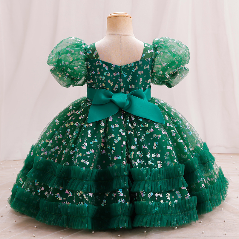 Children's Princess Tulle Tutu Girl Sequence Dress Party Baby First Year Dresses