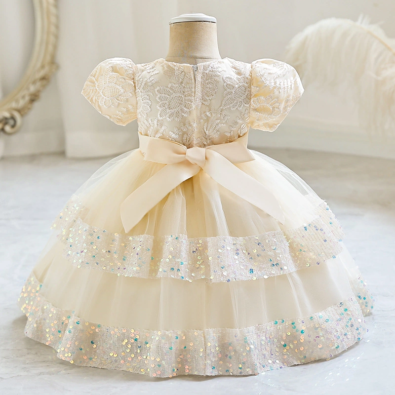 Children's Baby Girls Princess Dress 1 Year Cake Dress Birthday Party Dresses