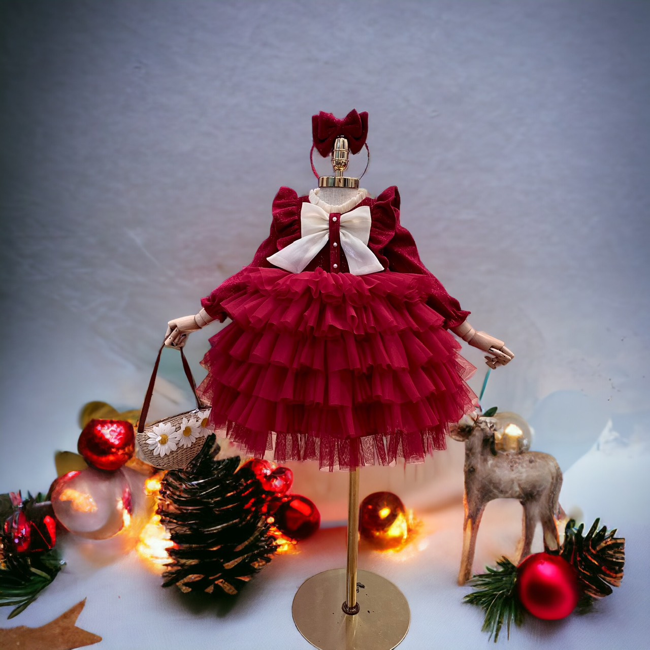 2023 Hot Selling Winter Fashion Girl Christmas Dress Children's Velvet Princess Dress With Fast Delivery and Competitive Price