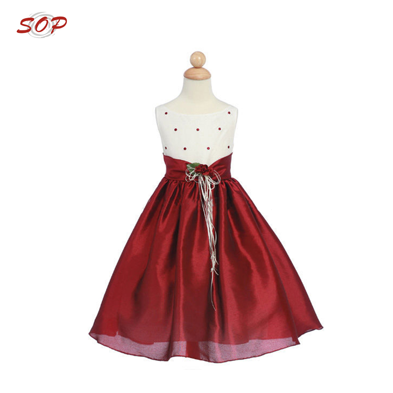 New Model 8 Years Old Girls Party Children Dresses Flower Girl Dresses Wedding Front View