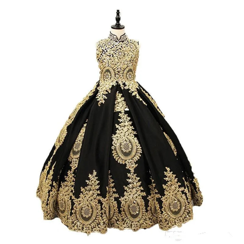 ML024 Anti-static Cross-Border Retro Court Princess Dress Birthday Performance Ball Flower Girl Wedding Gown