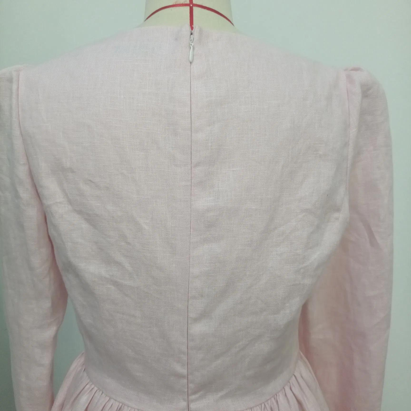 Linen Sweet Princess Style Long Sleeves Short Girls Dress
