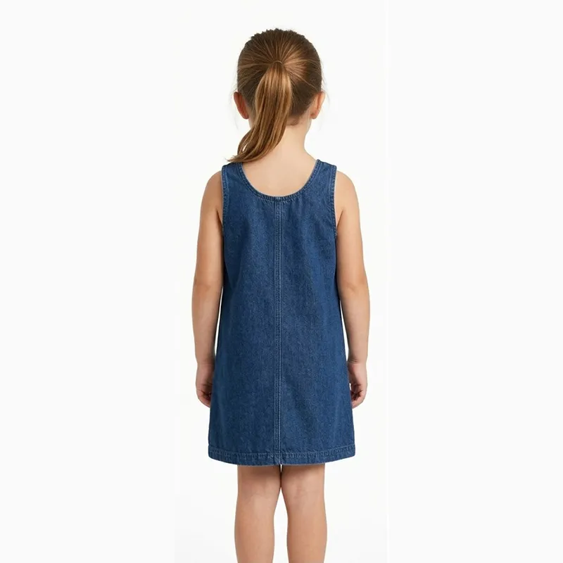 Girls Denim Dress Detail 3