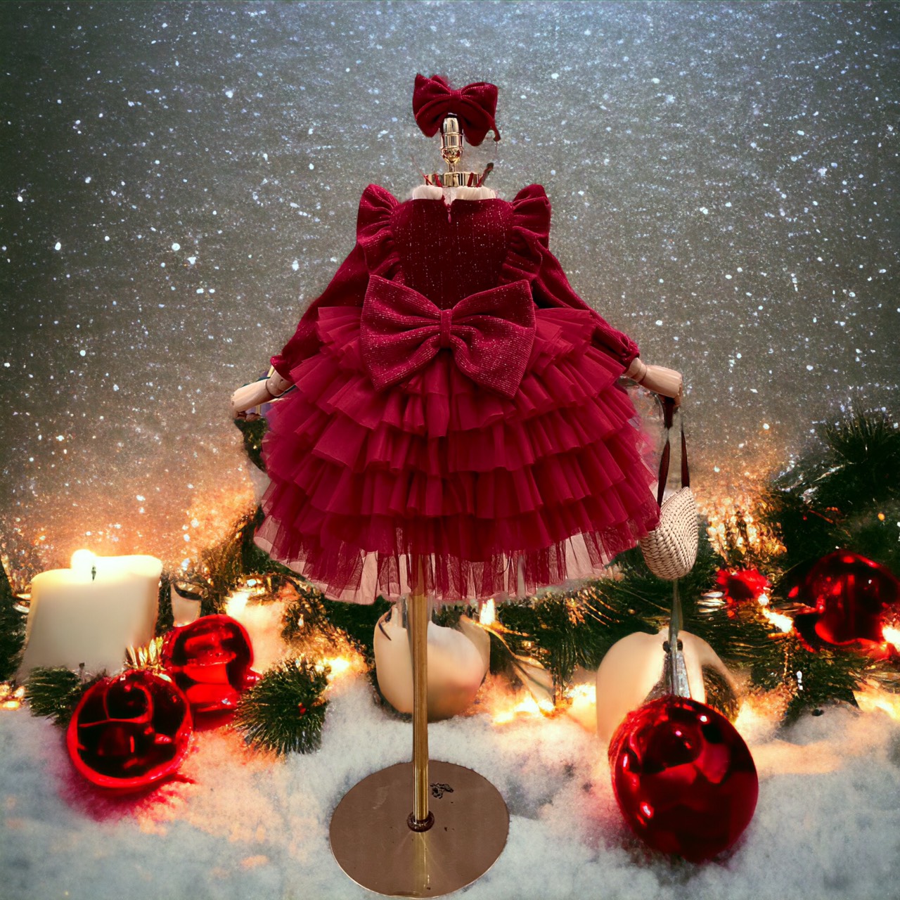 2023 Hot Selling Winter Fashion Girl Christmas Dress Children's Velvet Princess Dress With Fast Delivery and Competitive Price