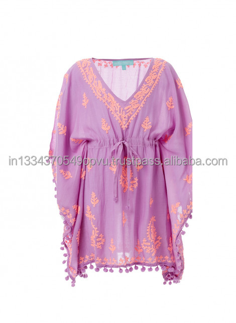 Kids Boutique Clothing Summer Girls Floral Embroidered Bikini Cover up Dress 2019 European Children Spring Baby Kaftan Sundress