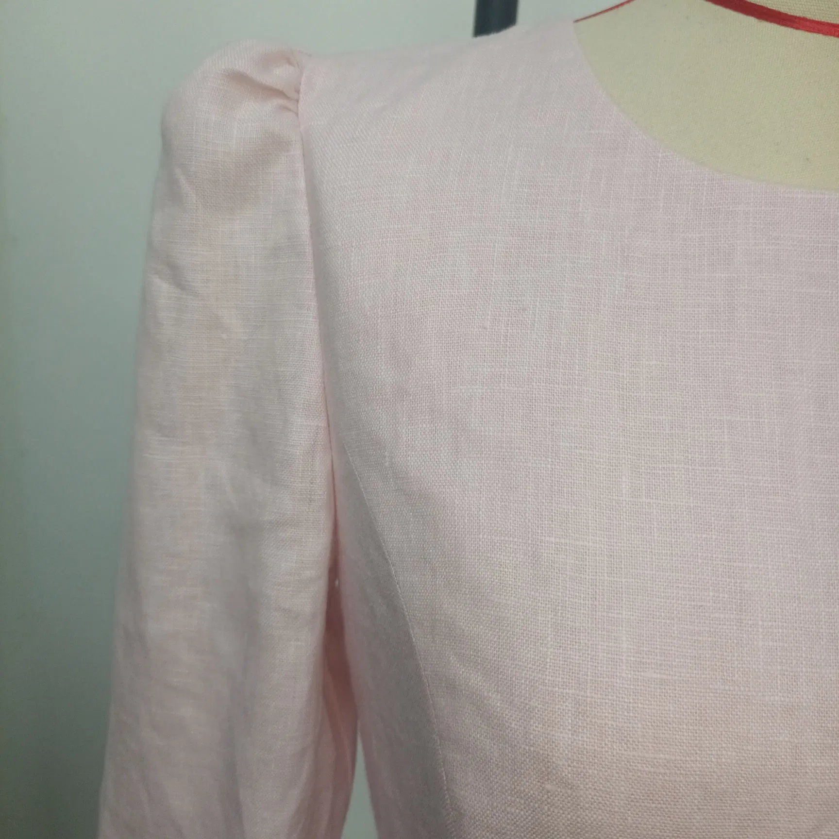 Linen Sweet Princess Style Long Sleeves Short Girls Dress