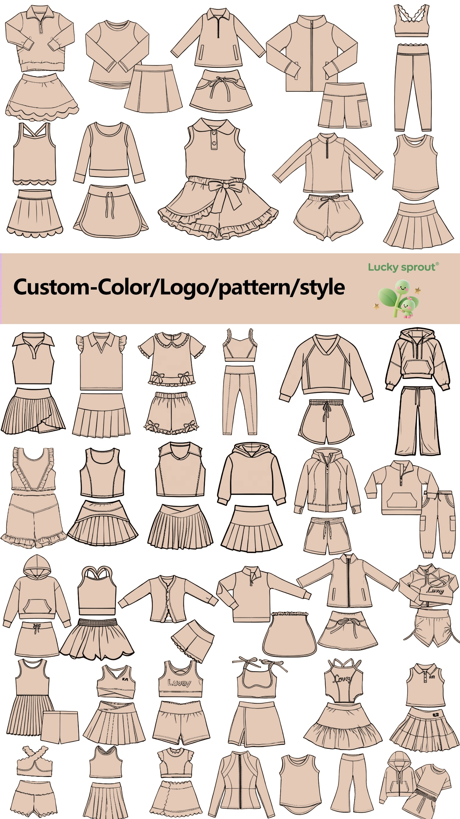 Girls' Wholesale Princess Inspired Sleeveless Dress Bulk Color Block Scallop Hem Sundress Girls Yoga Dress