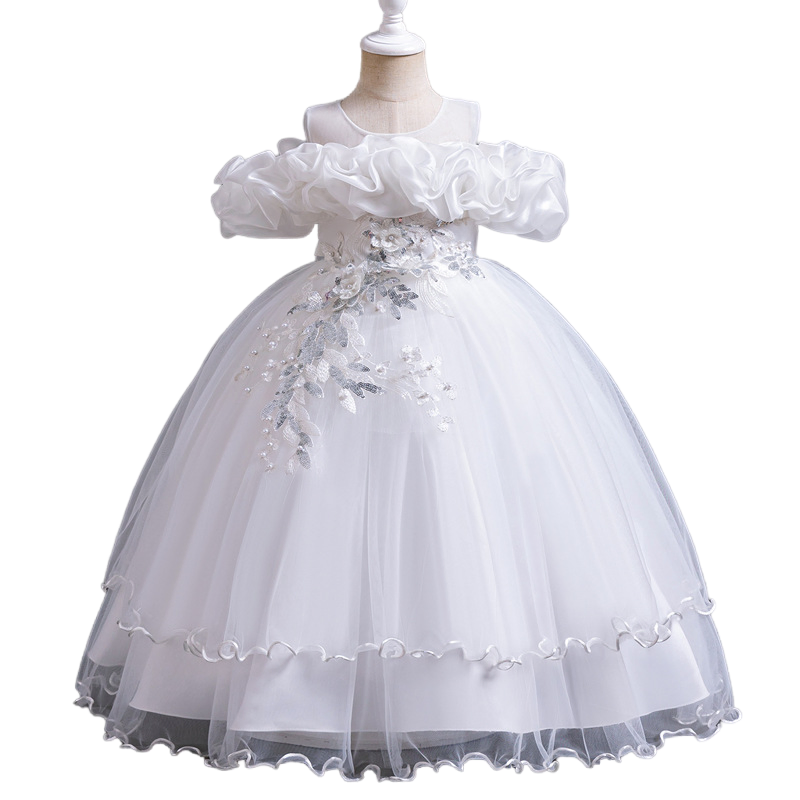 Girls High-End Princess Dress Flower Girl Birthday Party Tutu Skirt