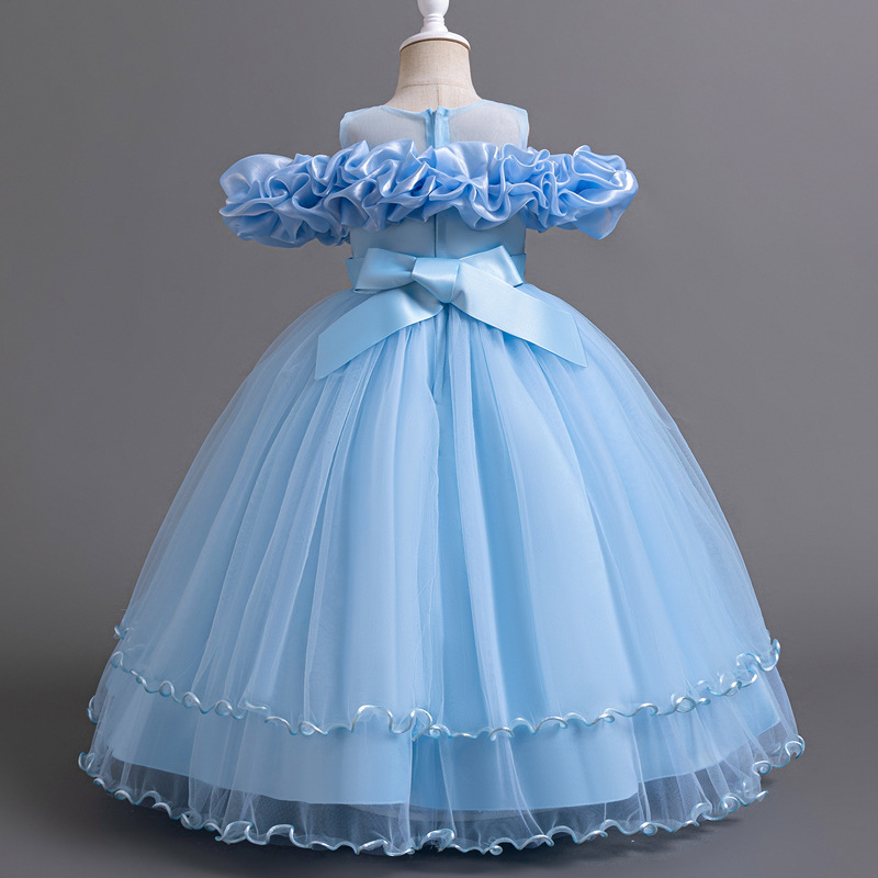 High-End Girls' Princess Dress for Weddings Birthdays &amp; Performances Unkempt Skirt Cute Flower Girl Clothes Girl Dress for Party