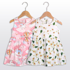 Cotton Baby Dresses Girl Kids Clothing Sleeveless Girls Summer Dress Flare Soft Toddler Girls Dresses