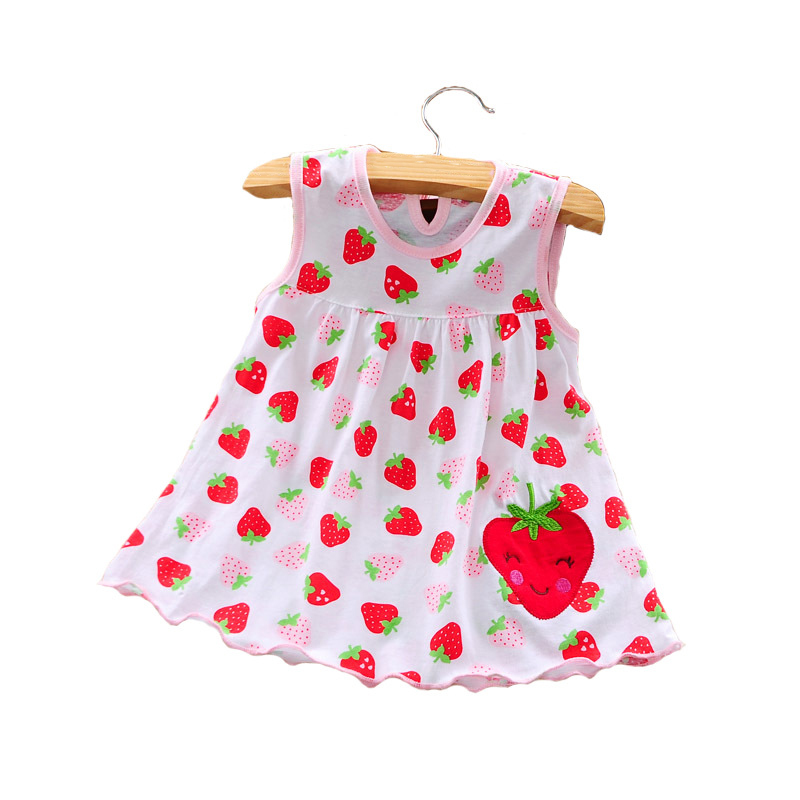 Hongbo 2026 Summer Luxury Smocked Baby First Birthday Girls Dresses 0-12 Months Sleeveless Cute Printed Babydresses