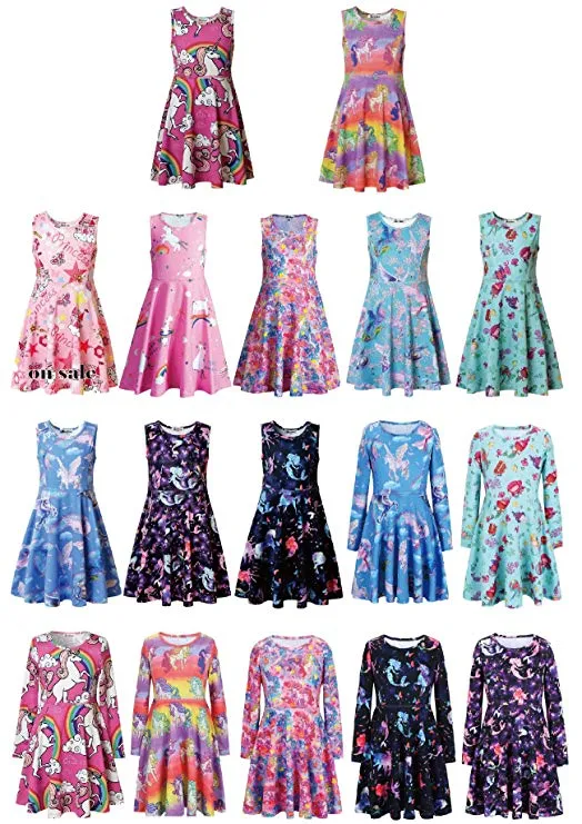 Girls Unicorn Dress 1