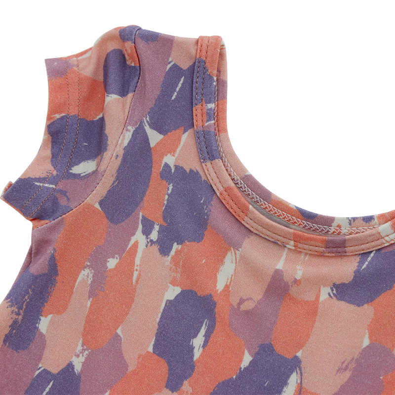 Cute Girl Baby Summer Dress with Chinese Style Print Short Sleeve Kids Clothing Decorated with Flowers for Children