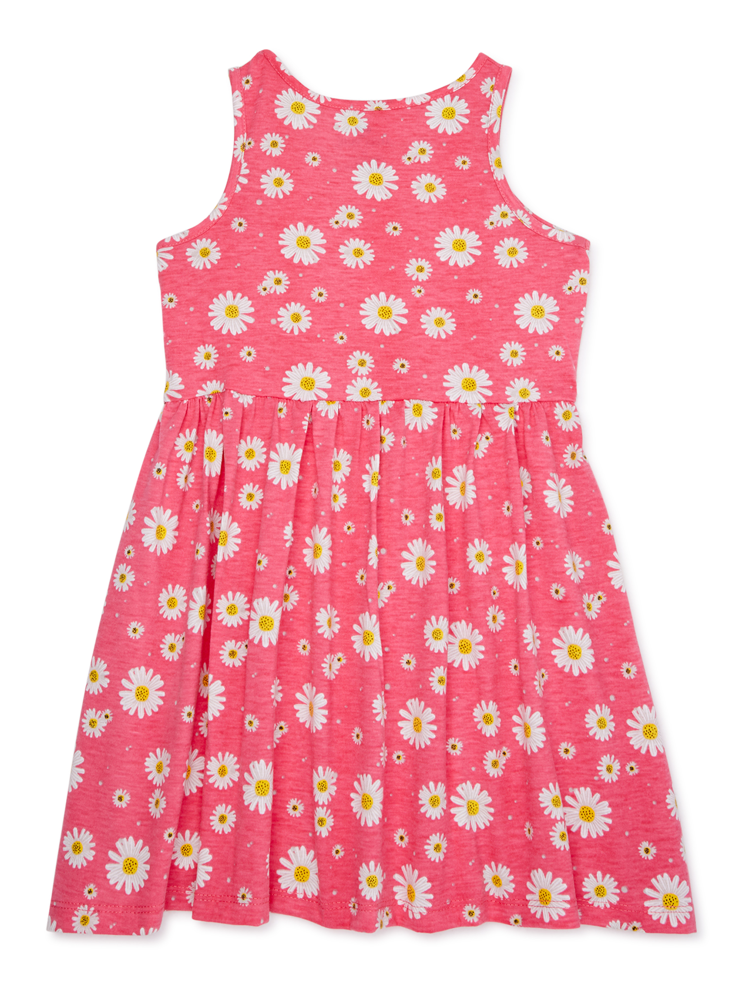 Wholesale Western OEM Girls 100% Cotton Satin Floral Print Layered Flare Breathable Sleeveless Eco-Friendly Summer Play Dress