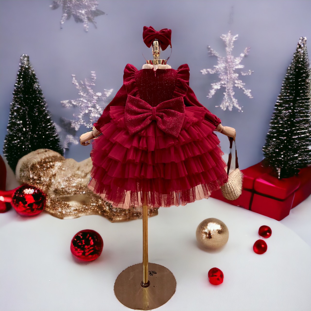2023 Hot Selling Winter Fashion Girl Christmas Dress Children's Velvet Princess Dress With Fast Delivery and Competitive Price