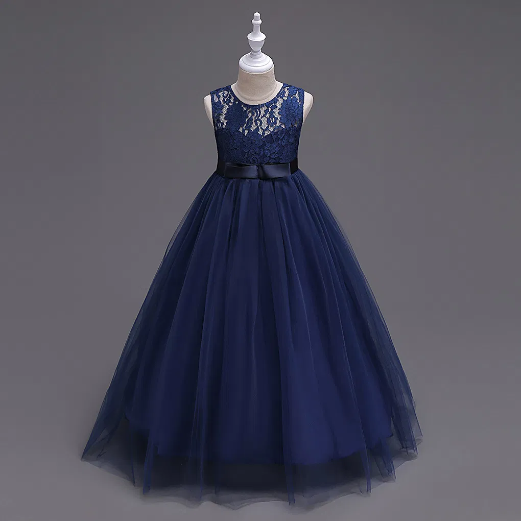 Wholesale Sleeveless Kids Dress Girls Birthday Party Princess Dress for 2-12 Years