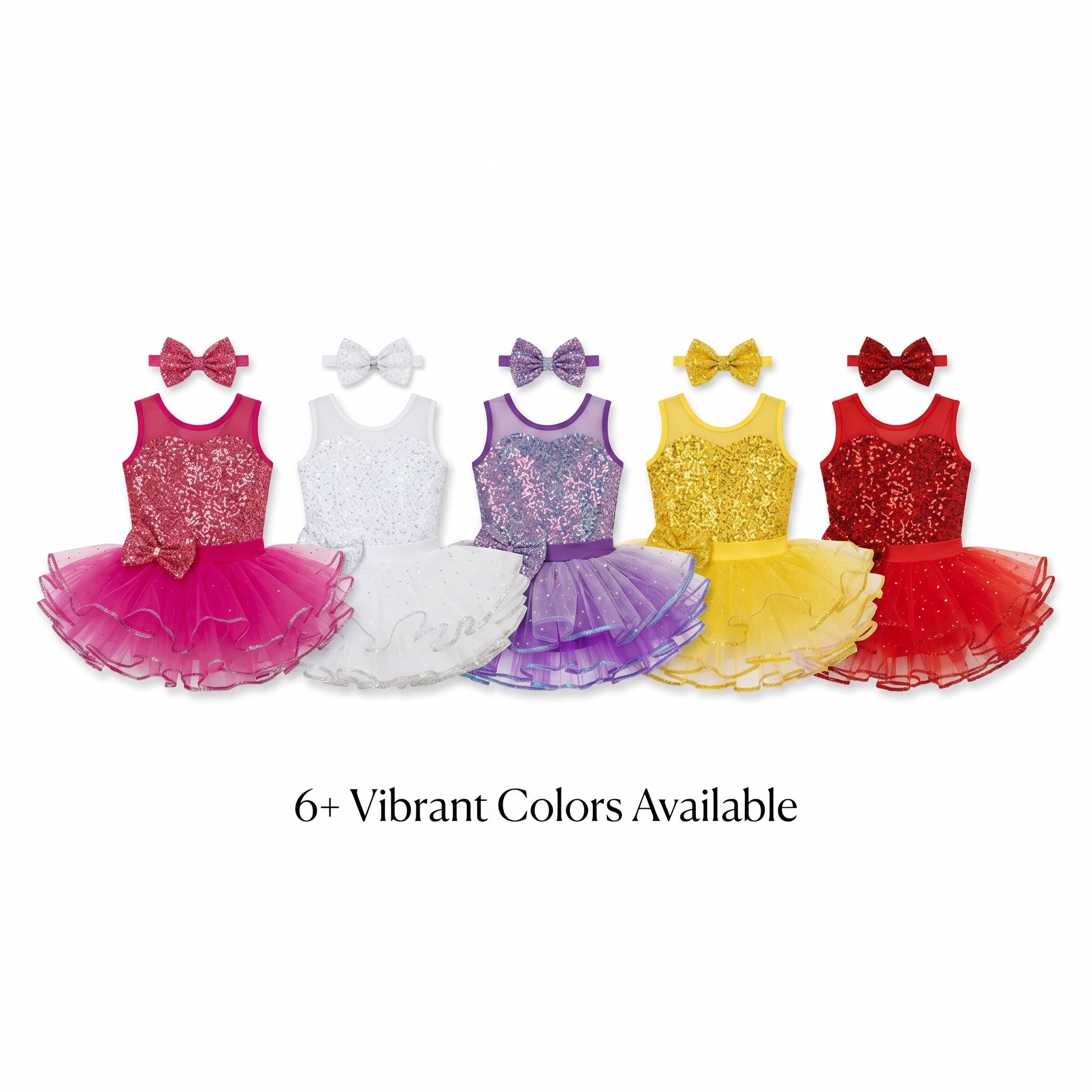 Girls Red Jazz Dance Costume Kids Sequin Heart Tutu Dress Glitter Layered Tulle Skirt For Christmas &amp; Stage Performance
