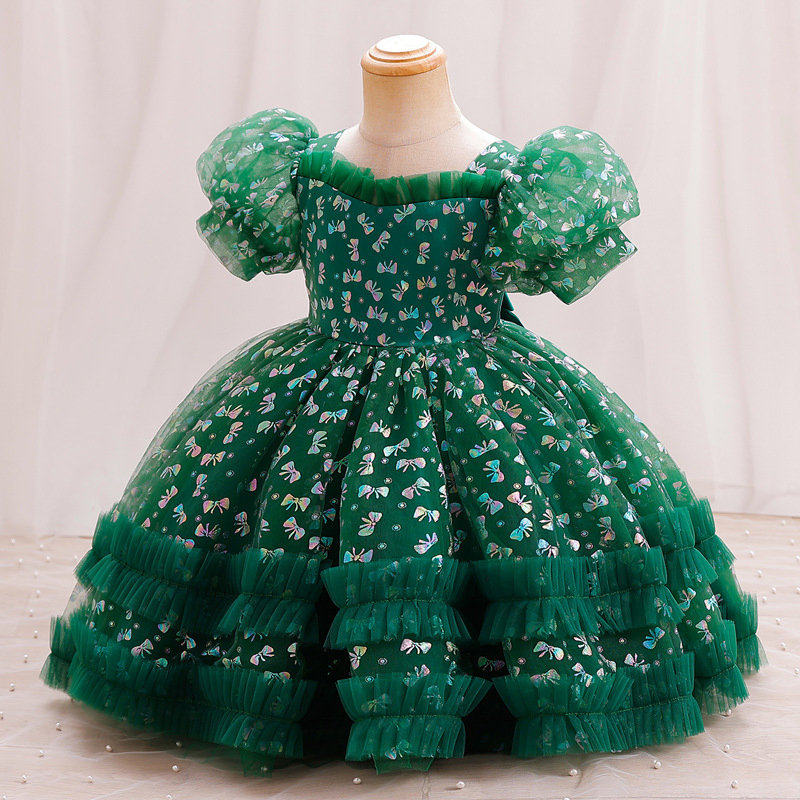 Children's Princess Tulle Tutu Girl Sequence Dress Party Baby First Year Dresses