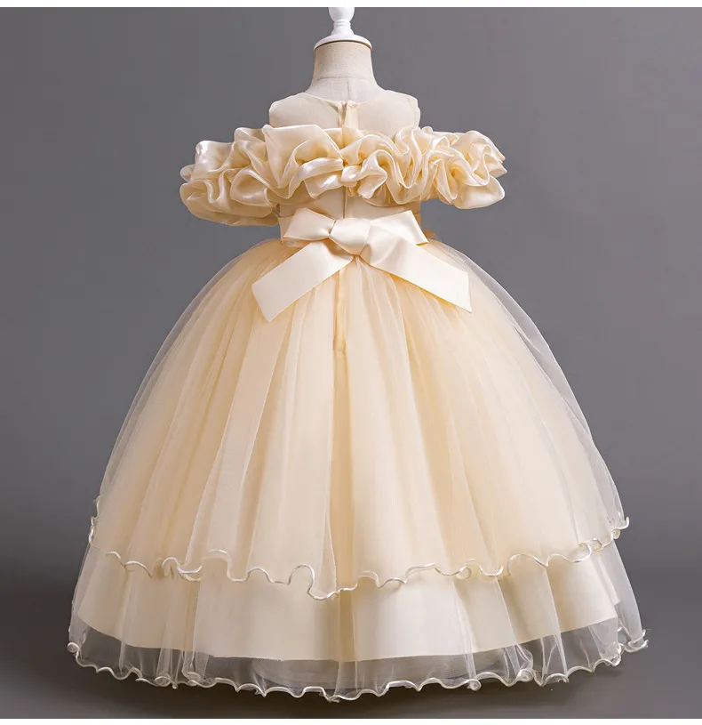 Girls High-End Princess Dress Flower Girl Birthday Party Tutu Skirt