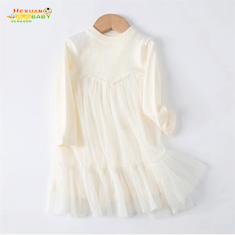 Kids Little Girls' Long Sleeve Girl Knit Sweater Dress Little Girls Pleated Dresses School Uniform Long Sleeve Long Skirt Dress