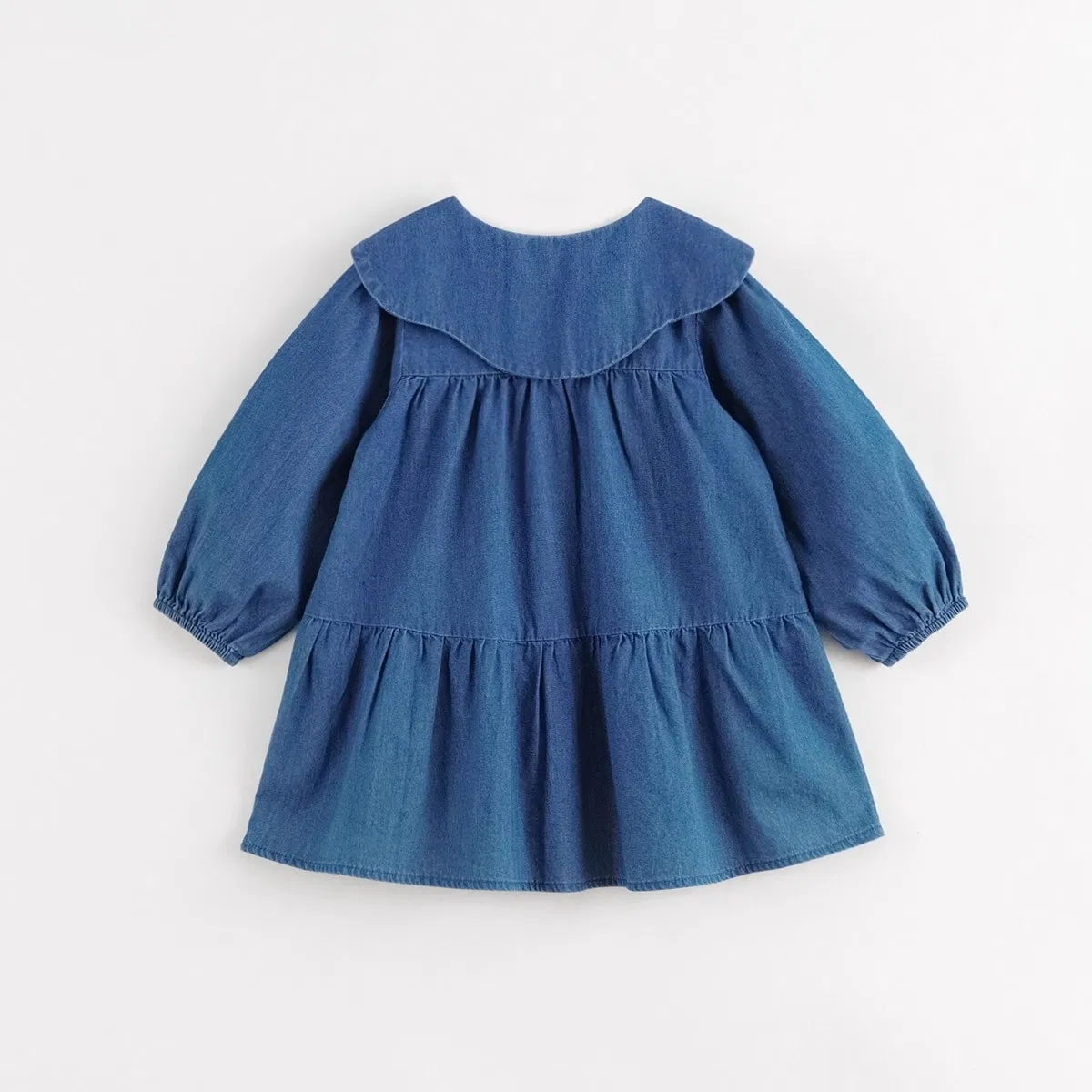 New Collection Sweet Girls' Doll Collar Denim Dress Children's A-Line Girl's Skirt