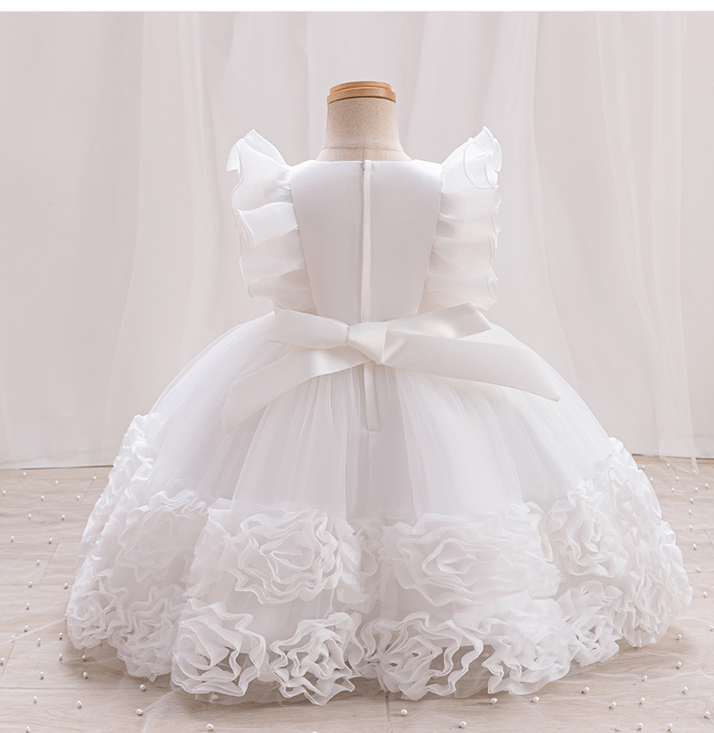Baby Girl Dress Bow Tutu Dress 9month to 6years Girl Wedding Birthday Party Princess Dresses Kids Lace Gown Costume Clothing