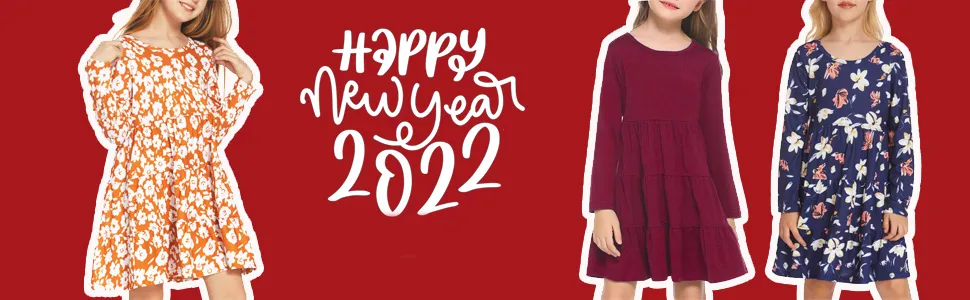 Girl Cotton Casual Long Sleeve Dress Features