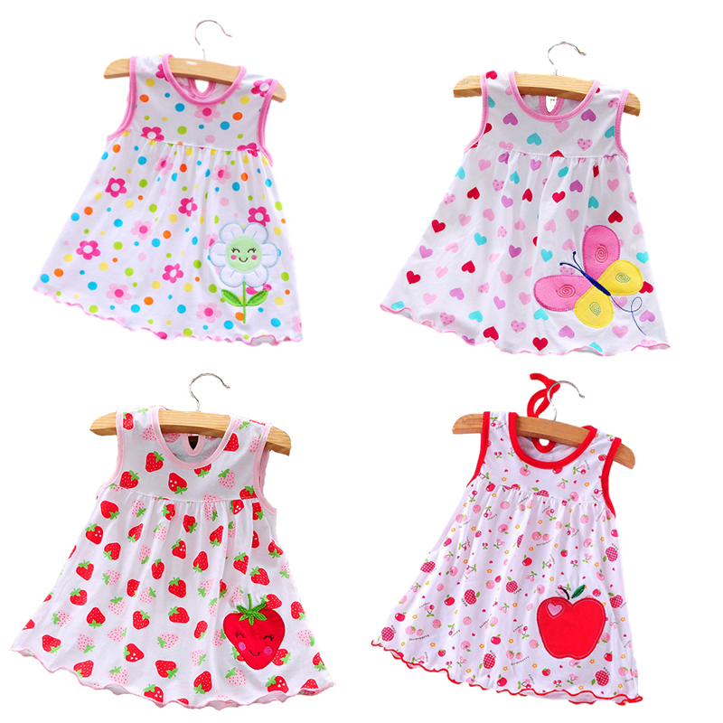 Hongbo 2026 Summer Luxury Smocked Baby First Birthday Girls Dresses 0-12 Months Sleeveless Cute Printed Babydresses