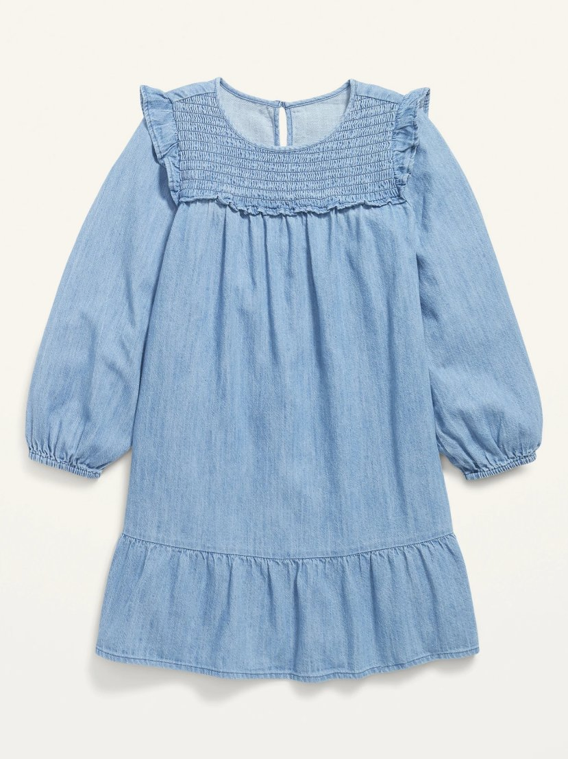 New Design OEM Accept Girls Summer Crew Neck Girl Denim Mini Summer Children Clothes Girls Dress